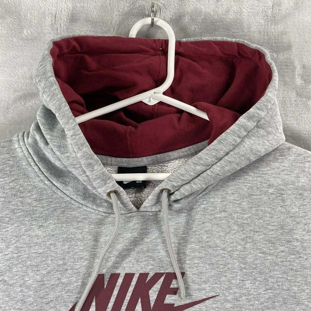 Nike SB Hoodie Mens Large Pullover Sweatshirt Skateboarding Logo Spellout Gray